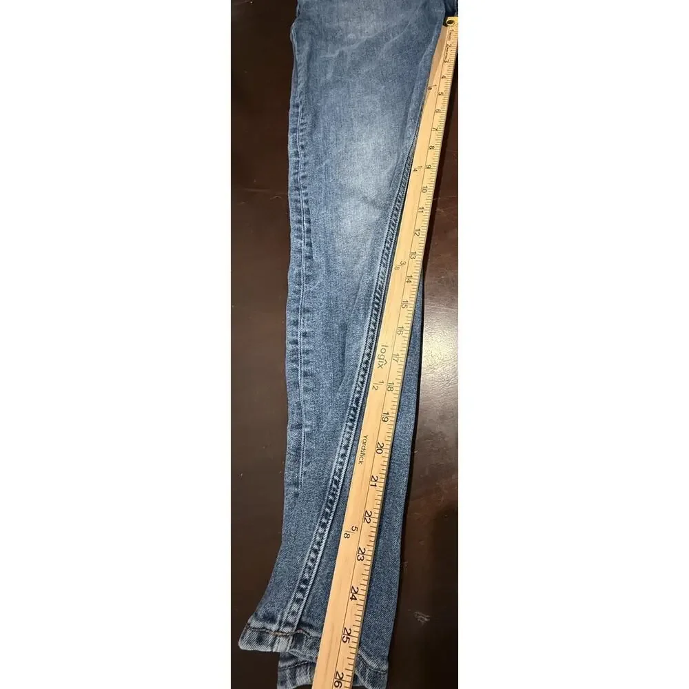 Calvin Klein Jeans Womens 29x30 Blue Slim Straight Leg Denim Mid Rise Stretch
